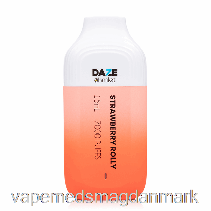 Vape Væske 7 Daze Ohmlet 7000 0% Nul Nikotin Engangs Jordbærrulle